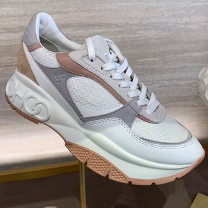 COPY - Jimmy Choo Leather trainers
Size 7.5 in WHITE/GREY
Leather and suede